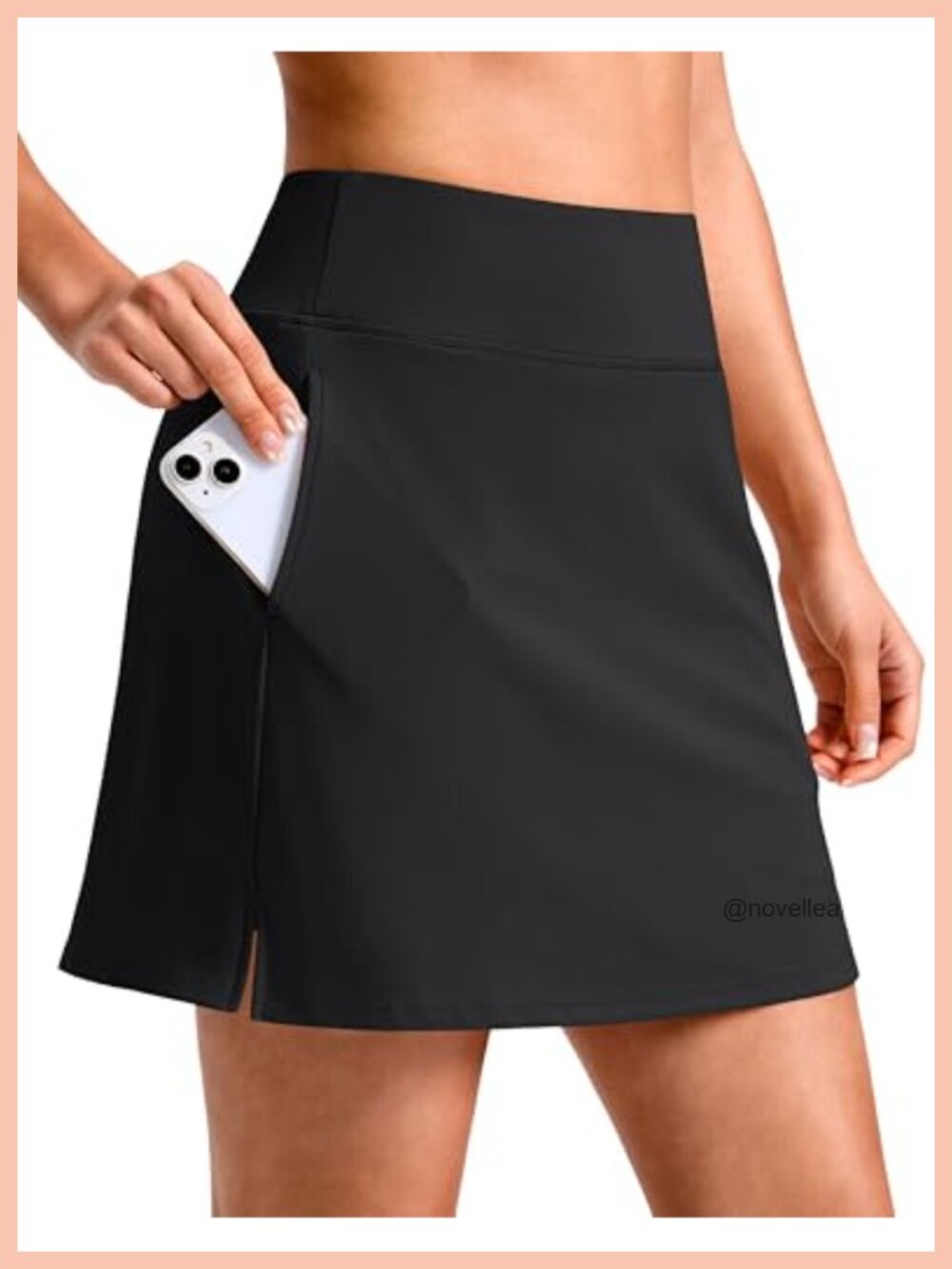 High-Waisted A-Line Skorts with Pockets